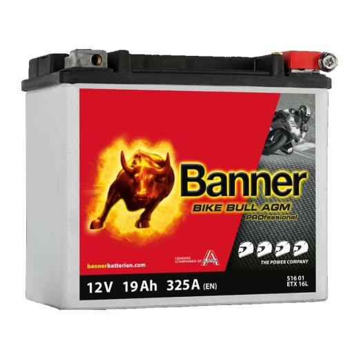 Banner Bike Bull AGM PRO 12V 19Ah / AGM PRO 516 01 - BETX 16L