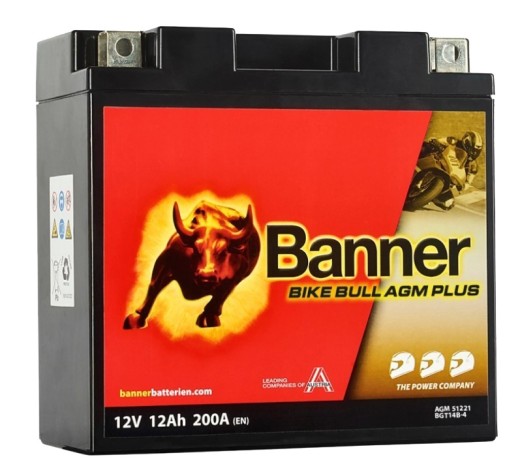 Banner Bike Bull AGM PLUS 512 21 / BGT14B-4 - GT14B-4