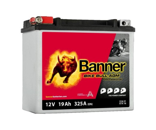 Banner Bike Bull AGM PRO 12V 19Ah / AGM PRO 516 21 - BETX 16