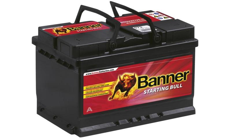 Banner 54577 Starting Bull 12V 45Ah 300A Autobatterie, Starterbatterie, Boot, Batterien für
